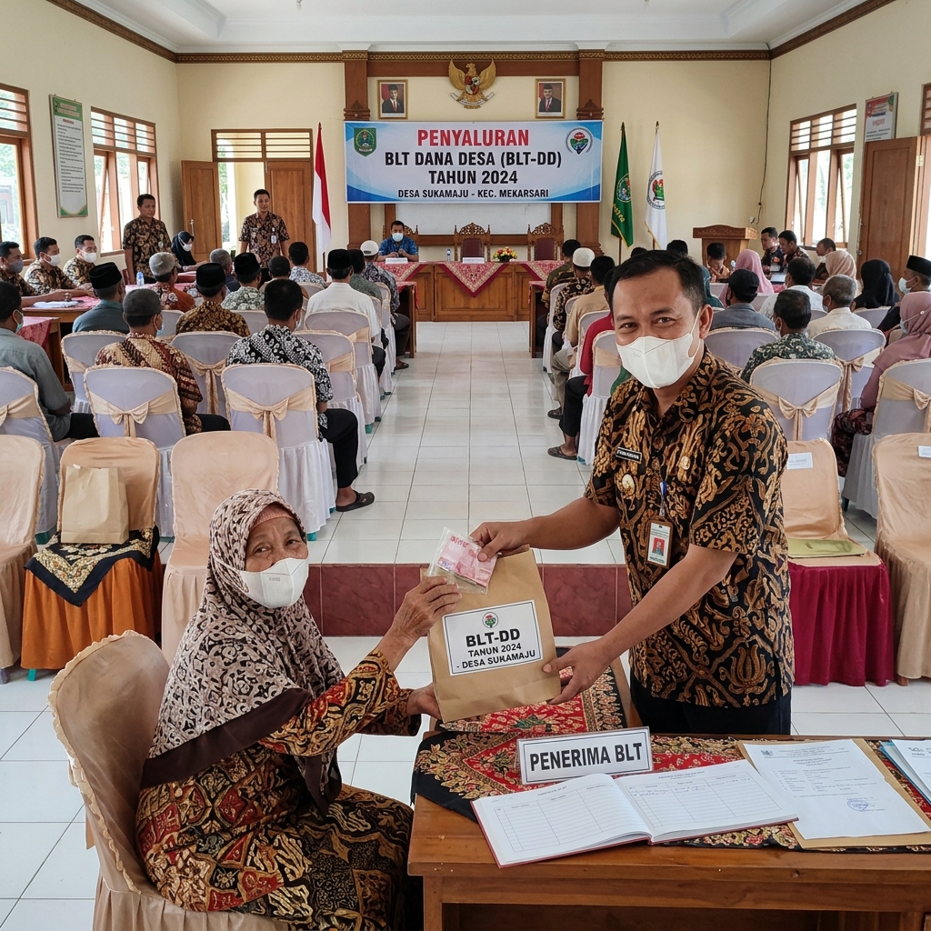 Penyaluran Bantuan Langsung Tunai (BLT) Dana Desa Kepada Warga